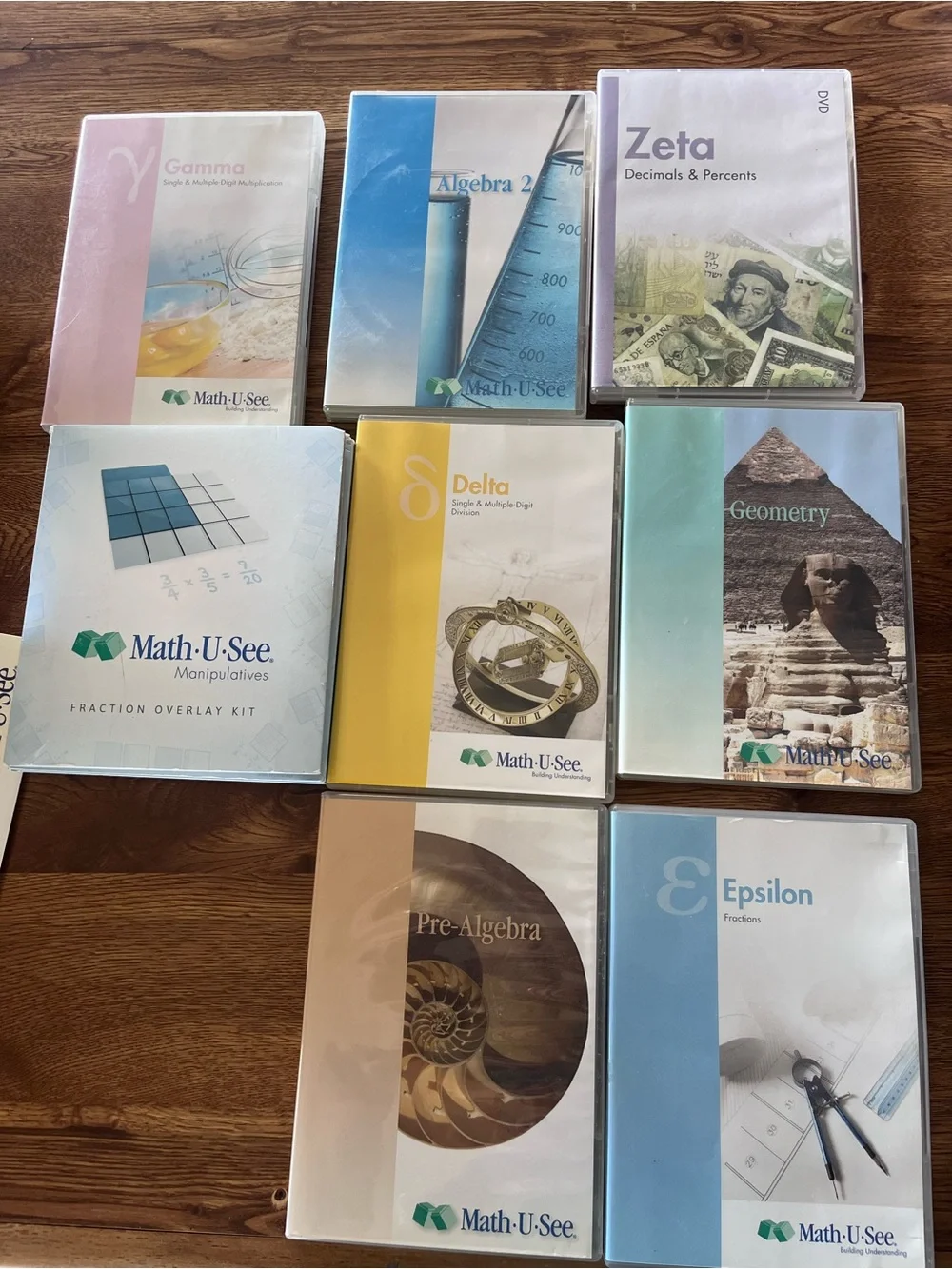 Math-u-see homeschool text books, cds, block set huge lot. Lots of grade levels
